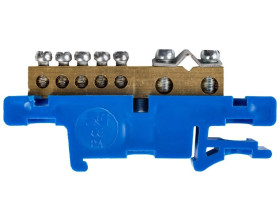 Listwa zaciskowa na szynę 7-torowa niebieska TH35 N LZ-7/N 0920-00