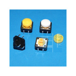 MIKROPRZYCISK 12x12mm + KLAWISZ OKRĄGŁY ŻÓŁTY h-10mm