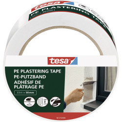 tesa 55485-00000-00 PE Plastering Tape white 33m x 50mm UV-resistant