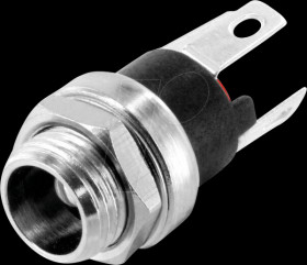 DCE5BL DC-Chassis socket 2.5 mm solder with thread