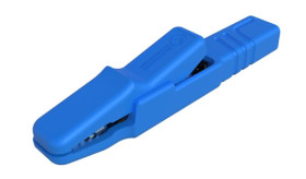 Zacisk krokodylkowy 25A izolowany 9.5mm Niebieski Hirschmann Test & Measurement