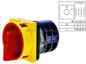 Wyłącznik 32A, 4tory,2war ( 0-1) ( 64x64mm) kłódka