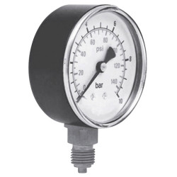 ICH 301.40.10 Pressure Gauge 1/8 Bottom Port 0 to 10 Bar 40mm Dia.
