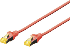 kabel LAN Digitus DK-1644-A-005/R, 1 szt., RJ45, CAT 6a, S/FTP, 0.50 m, czerwony