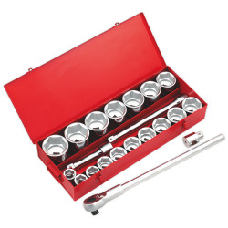 Sealey AK261 Socket Set 22pc 1&quot;sq Drive Metric