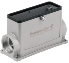 Surface mount housing, size D64, die-cast aluminum, 2 x PG29, angled, central locking, IP65, 1968370000