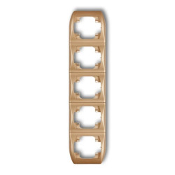 TREND Ramka pionowa pięciokrotna złoty metalik 8RV-5