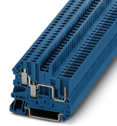 Through terminal block, screw connection, 0.14-4.0 mm², 1 pole, 24 A, 6 kV, blue, 3060500