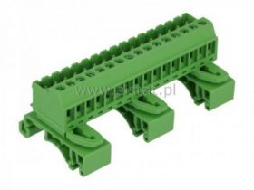 Złączka na szynę DIN; 16 torowa; rozłączna