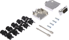 Złącze D-Sub 9-pinowe Męski Proste Montaż na panelu Złoto