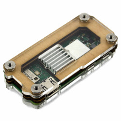 Zebra Zero Heatsink Raspberry Pi Zero 2 Case - Wood
