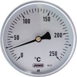 Jumo 80000103 Bimetallic Thermometer Stainless Steel Immersion Tube