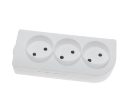 Rozgałęźnik do przedłużacza 3-gniazda b/u biały GN-3