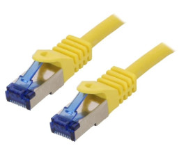 C6A067S Patch cord S/FTP 6a linka Cu LSZH żółty 3m 26AWG -20...75C