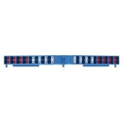 Kostka zaciskowa na szynie DIN Weidmuller poziomy: Ośmiokrotny 26 → 16AWGWciskane P 10A 300 V