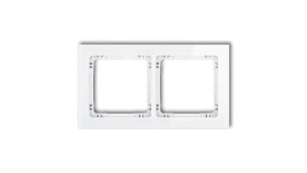 Deco Ramka Podwójna - Efekt Szkła (Ramka: Biała Spód: Biały) Biały 0-0-Drs-2