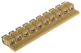 Szyna zworki Szyna zworki RS PRO Bloki zaciskowe do montażu na szynie DIN