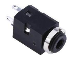 Złącze Jack 3,5 mm Żeński Stereo Montaż na panelu Czarny 500 V DC, 500 V AC /5szt./