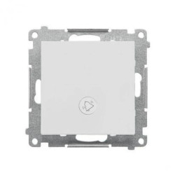 Simon 55 Przycisk dzwonek” z podświetleniem LED (moduł) 10 AX, 250 V~, szybkozłącza Jasnoszary mat TD1L.01/114