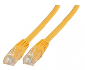 Kabel krosowy patchcord securityNET UTP kat.6 żółty 0,25m PVC PC-6UTPPVC-YE0.25