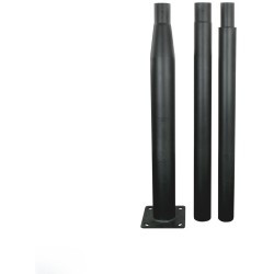 Słup oświetleniowy BEMKO składany 3 m 160×160 mm fi 60 mm czarny