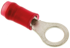 Zacisk oczkowy rozmiar przewodu 1.6mm² Ø , M5 izolowany średnica wew 5mm Czerwony TE Connectivity