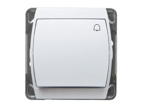 GAZELA Wyłącznik zwierny przycisk "dzwonek" biały ŁP-6J/m/00 OSPEL