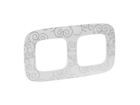 VALENA ALLURE Ramka 2 podwójna arabeska chrom 754342 LEGRAND