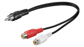 Kabel Adaptera Audio Typu Y, Wtyk Cinch Na Gniazdo Cinch Stereo - Długość...