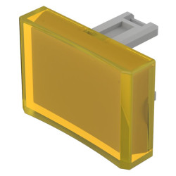 Soczewki do wskaźników, 31-904, Żółty, Prostokąt, długość: 21.5