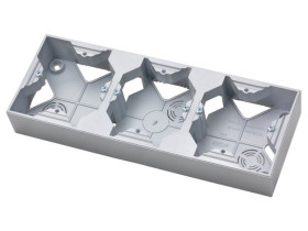 IMPRESJA Puszka instalacyjna 3 potrójna naścienna 32mm srebro PNP-3Y/18 OSPEL