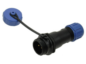 Wtyk; SP1311C/P2I-C; 2 tory; lutowany; 2,0mm2; 4-6,5mm; SP13; na przewód; IP68; 13A; 250V; Weipu; RoHS; SP1311/P2I-C