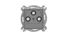 Mini Gniazdo Multimedialne 3F Data (Vectra) Szary Mat 27Mgmv