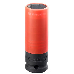 Nasadka udarowe, Stal chromowo-molibdenowa, gniazdo: Długa nasadka udarowa, rozmiar: 21mm, napęd: Kwadratowy, rozmiar: