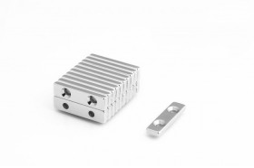 40x10x4 mm Cuboidal N38 Neodymium Magnet - for Flat Screw