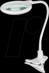 60365 Magnifying lamp, clamp, LED, Ø 100mm real glass lens, 3 dioptres