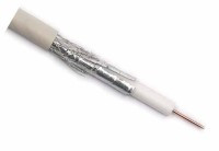 KAB21.11FW Koncentryczny przewód 75 om do TV [RG6U] - cena za mb (wewnętrzny) biały (Fe miedziowany)