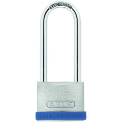 ABUS 80882 40mm Silver Rock&#x2122; 5 Padlock Long Shackle 63mm Keyed Alike