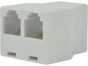 Rozdzielacz telefoniczny RJ11 6P4C 1 gniazdo / 2 gniazda kat.3