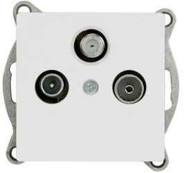 Premium Gniazdo abonenckie RTV satelitarne biały moduł GAPS-Pr moduł BI