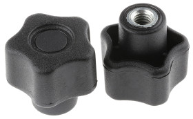 Pokrętło mocujące M6 długość gwintu: 9mm średnica pokrętła 28mm średnica gwintu: 6mm Z wieloma pokrętłami Otwór