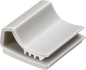 Mounting base, with adhesive tape, PVC, gray, self-adhesive, (L x W x H) 13 x 20 x 6 mm, BYB-5-13H1859