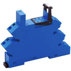 Finder 93.52.0.024 Relay Socket spring terminals blue DIN Rail EMC display