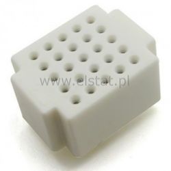 Mini płytka stykowa 25 pól biała