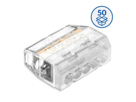 Szybkozłączka wtykowa SCP5 do drutów i wielodrutów 0,75…4 mm2 5-torowa 50szt. 88000002S SIMET