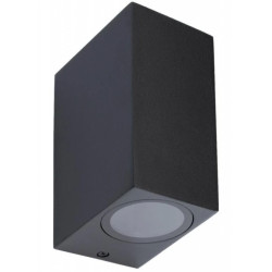 Kinkiet Ogrodowy Elewacyjny Lampa Zewnętrzna 2xGU10 Czarna Kwadrat