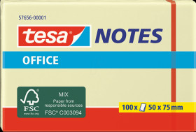 57656-00001-05 tesa® Office Notes, 50 x 75mm, 100 Sheet
