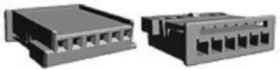 Socket, unequipped, 6 pole, straight, 1 row, black, 1-1241370-3