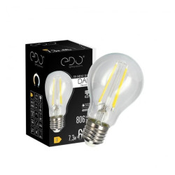 Żarówka dekoracyjna DARI LED Filament 7,3W, E27, 4000K, 806lm, 230V, CLEAR A60, EDO777629 EDO