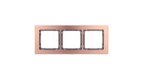 Deco Ramka Uniwersalna Potrójna - Aluminium Szczotkowane (Ramka: Kolor...